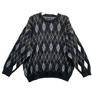 Puritan Sweater Men XL Argyle Chunky Academia Preppy Academia Retro 90's Grandpa
